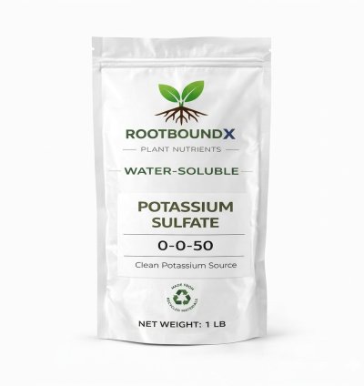 Potassium Sulfate 0-0-52 Fertilizer – 17% Sulfur – Water Soluble Plant Nutrient – Grower Grade Hydroponic & Soil Use – 1 lb