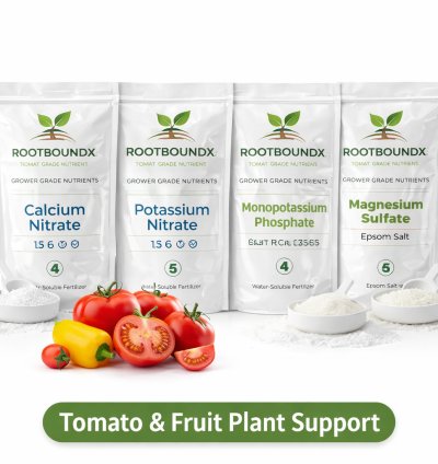 Tomato Fruit Plant Nutrient Kit 4 lb – Water Soluble Growing System – RootboundX